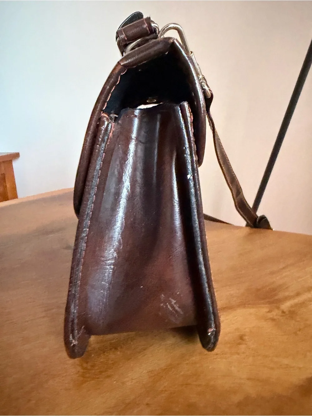 Dina Jordan Vintage Rose Tooled Leather Handbag